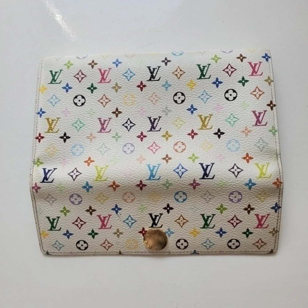 Louis Vuitton x Takashi Murakami White Multicolor Sarah Wallet